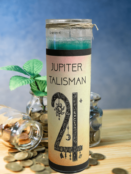 Jupiter Talisman Fixed Money Candle | CrowsMoon.com